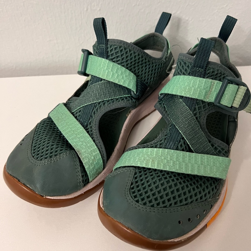 Chaco green closed toe sandals